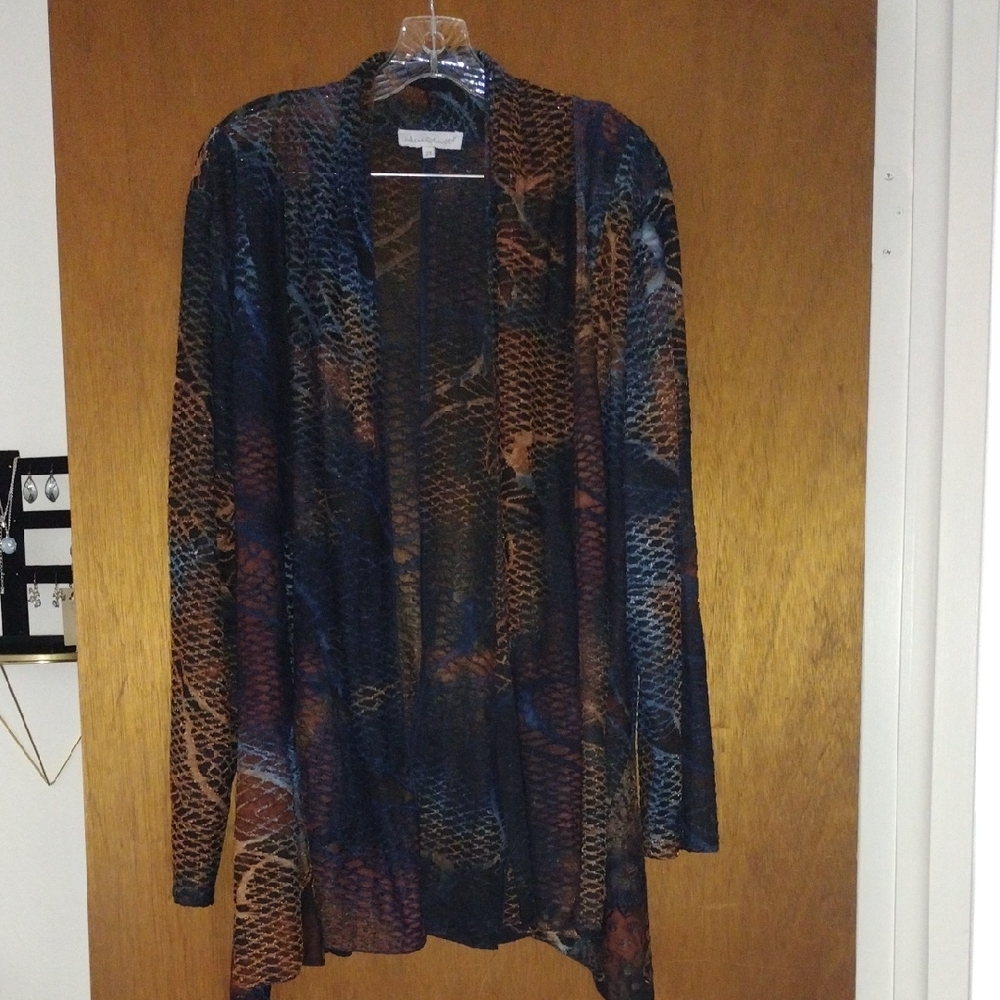 Multicolor Sheer Open Cardigan
